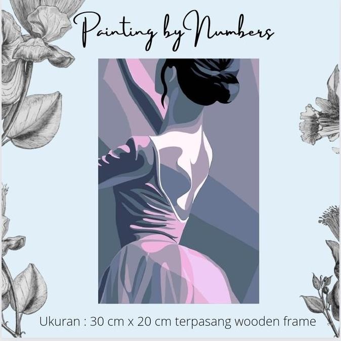 

Diy Painting By Number 30X20Cm Kerajinan Tangan - Ballerina