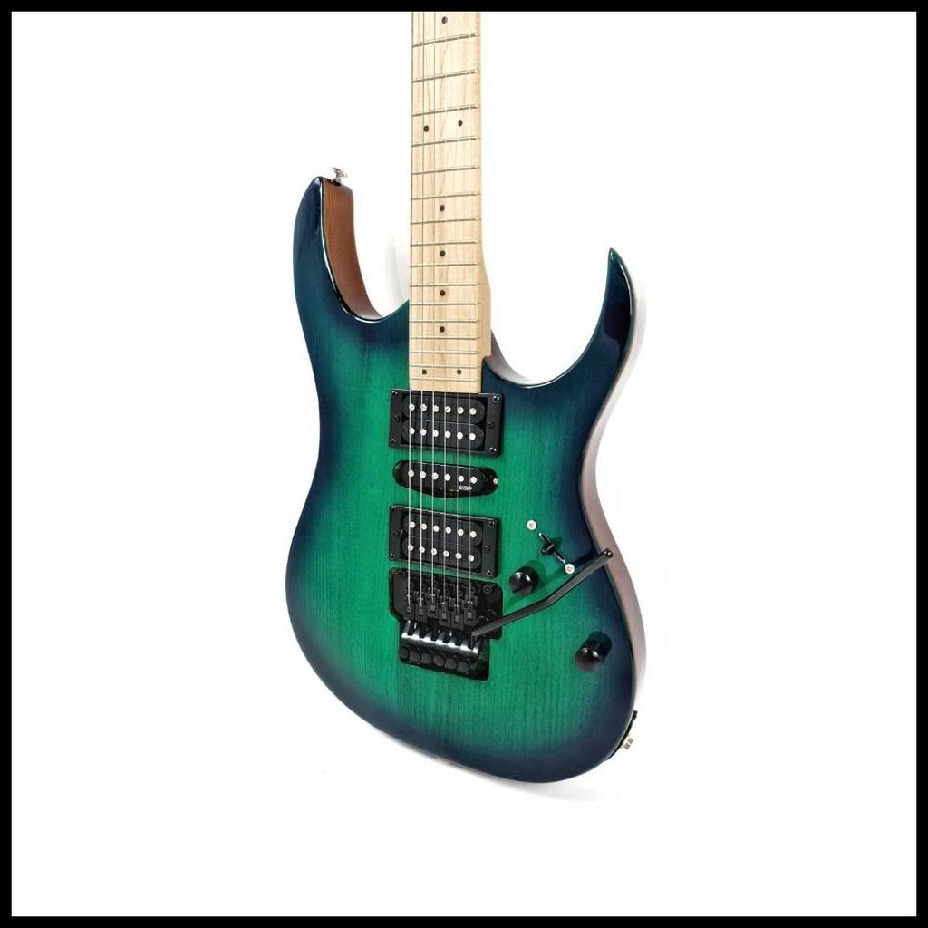 GITAR ELEKTRIK MERK IBANEZ TIPE RG SERIES RG 370 AHMZ COSMO BLACK TREMOLO UP DOWN BONUS TAS DAN KABE