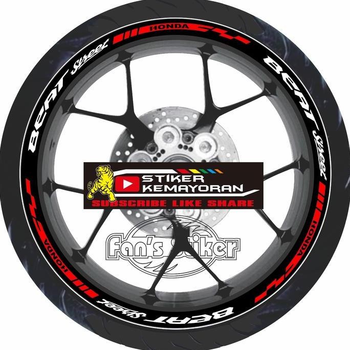 Baru stiker velg beat street cutting stiker roda beat street