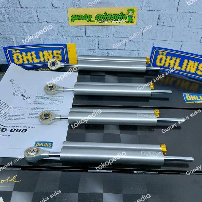 Ready Stabilizer Stang - Steering Damper Ohlins SD 000 SD000 Silver Original