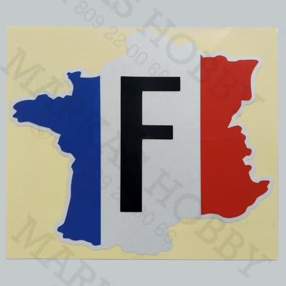 

Baru Stiker F France Map Logo Cutting Aksesoris