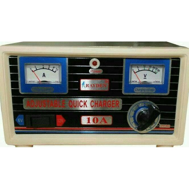 Charger Aki, Charger Aki 10 Ampere Otomatis Merk Rayden Adjustable
