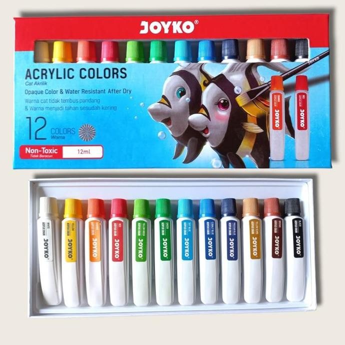 

Cat Acrylic | Acrylic Colour Joyko 12Ml X 12 Colour