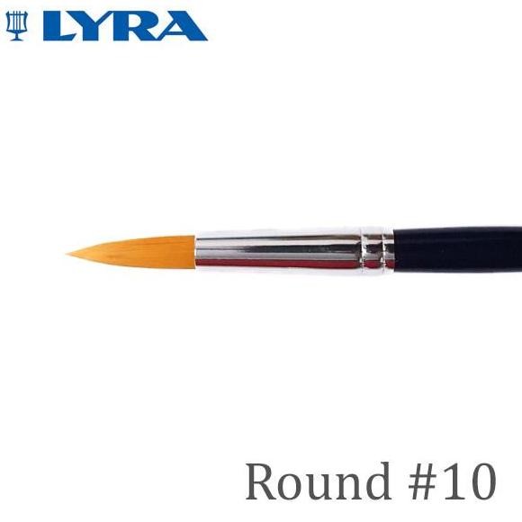 

Lyra Taklon Art Brush Round No. 10 / Kuas Lukis Lyra No. 10