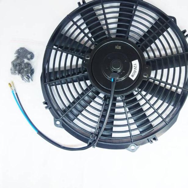 KIPAS radiator AC MOBIL Extra fan HISAP-TIUP rangka Baco 10" 10 inch Merk NIS 12V untuk tambahan kij