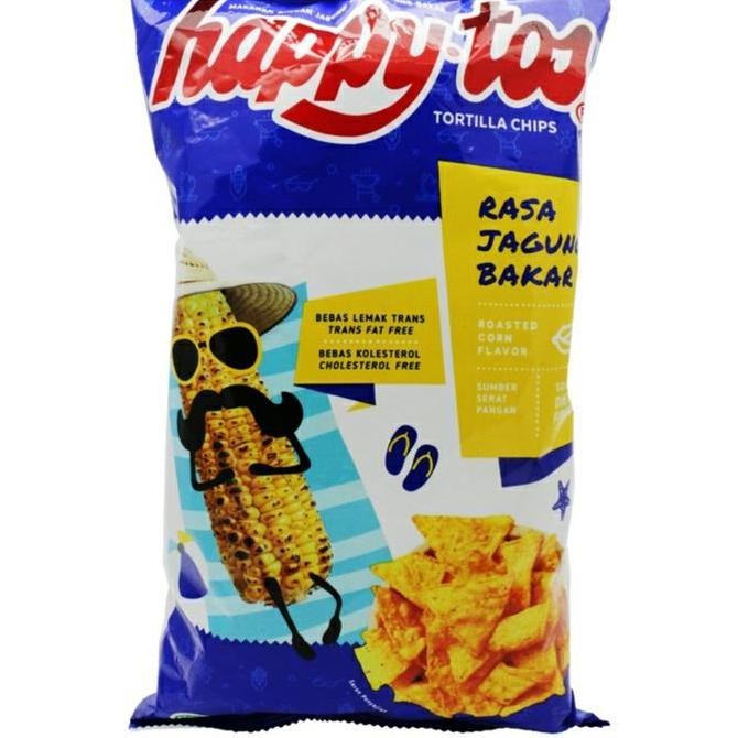 

JB HAPPY TOS Tortilla Chips Biru Rasa Jagung Bakar 140g None