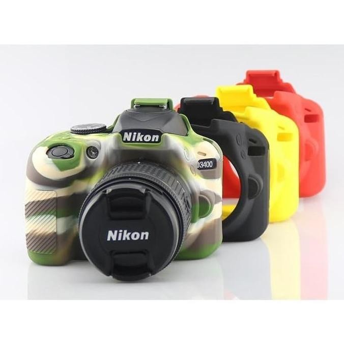 Terbaru Nikon D3400 Silicone Rubber Camera Protective Body Cover Case