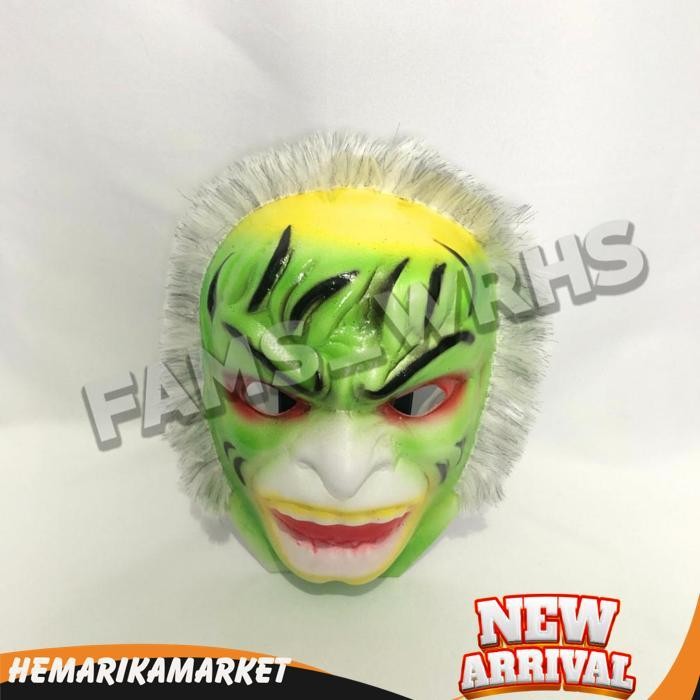 Fams Wrhs Topeng Hanoman Hijau Spons Topeng Hulk Topeng Anoman Topeng Anak Cod