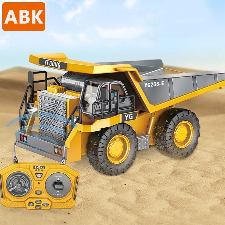 Hj-77 Mainan Dump Truck Remote Control Mainan Dump Truck Fuso Rc Dump Truck Bahan Alloy 9 Channel 2,