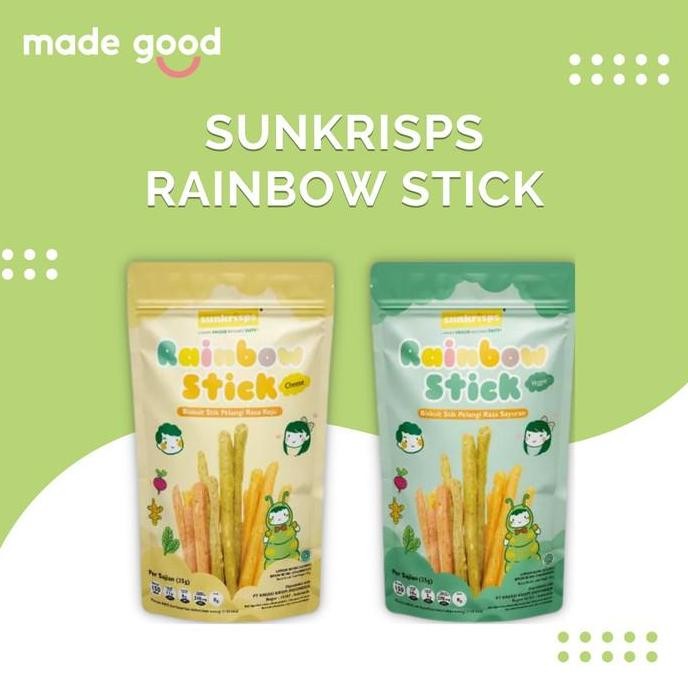 

JB Sunkrisps Rainbow Stick 25gr Snack Sehat untuk Anak Cemilan Cheese Food - Cheese None