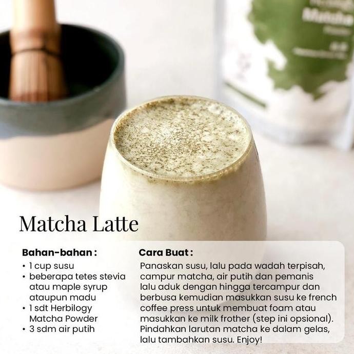 Baru Herbilogy Matcha Powder 100G Bubuk Teh Hijau Premium Serbaguna Minuman & Kue