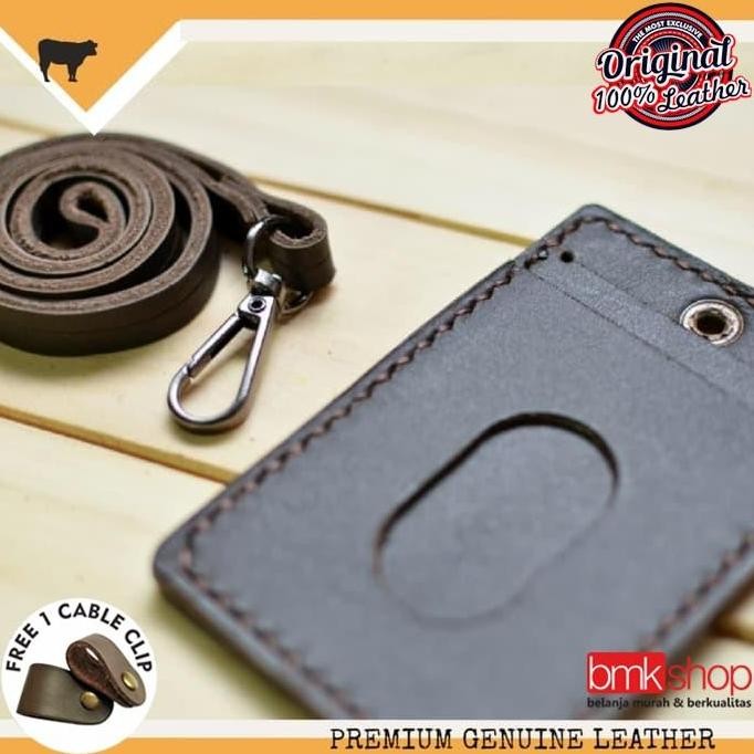 

Leather Goods Gantungan Id Card Kulit Asli Id Card Holder Name Tag