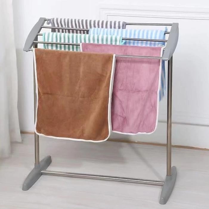 SHENAR JEMURAN HANDUK STAINLESS 5 SUSUN/JEMURAN HANDUK PIPA 5 ANTI KARAT / JEMURAN HANDUK BERDIRI / 