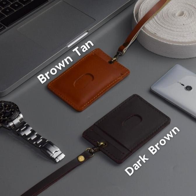 

Name Tag Id Card Holder Tempat Kartu Kulit Asli Genuine Leather Sikile