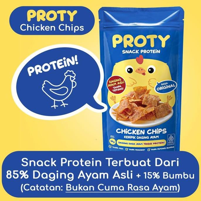 

JB PROTY Chicken Chips Pilihan Rasa: Original, Keju (Cheese), Rumput Laut (Seaweed), Pedas (Spicy) None