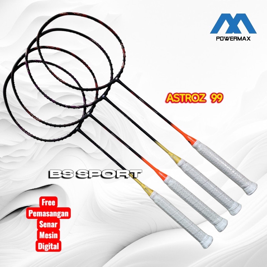 raket POWERMAX ASTROZ 99 33LBS raket Powermax badminton Original 100%