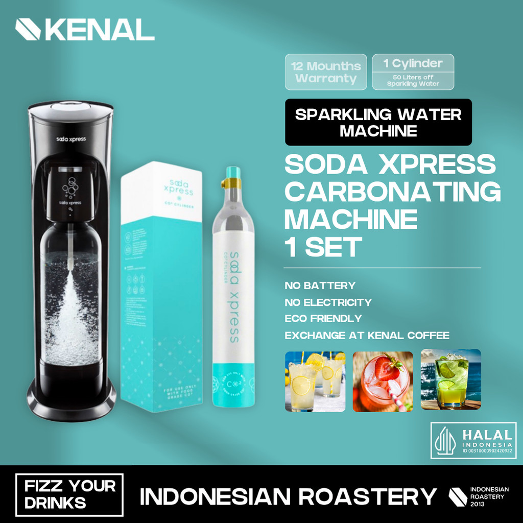 Soda Xpress Carbonating Machine Pembuat Sparkling Water 1 Set