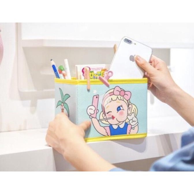 Baru Panache Foldable Desktop Storage Box - Kotak Penyimpanan Multifungsi