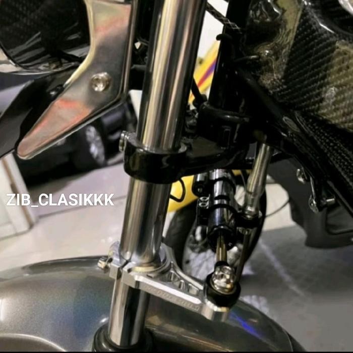 Breket Stabilizer Bawah Rx King Cnc Dural Hitam Silver By Tk Pro Motorcycle Original Dan Terpercaya