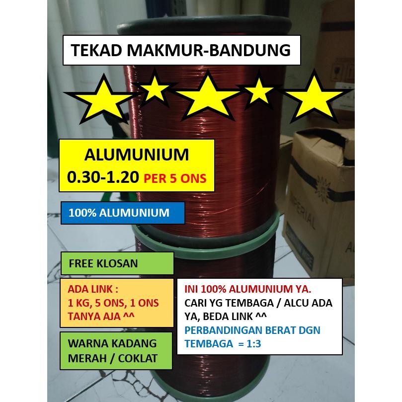 Kawat Alumunium 0.30-1.20 Per 5 ons - Kawat Gulung Dinamo - Kawat Gulung Trafo - Kawat Enamelled - K