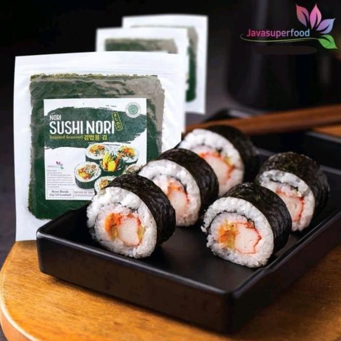 

JB Sushi Nori Roasted Seaweed Panggang Korea Isi 5/10/20/50 Lembar HALAL - Kering, Food Laut Rumput Camilan None