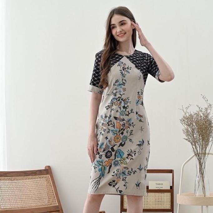 DRESS BATIK MODERN - BAJU IMLEK SINCIA KONDANGAN COUPLE KELUARGA