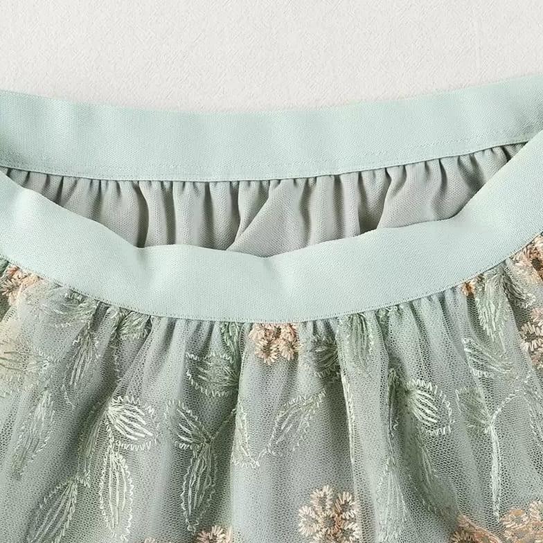 Termurah Rok Tutu 3D Import Motif Bunga / Rok Tutu Motif Timbul Ua-86