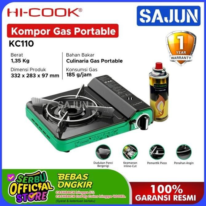 Hi-Cook Culinaria Wave Kompor Gas Portable KC-110 / KC110