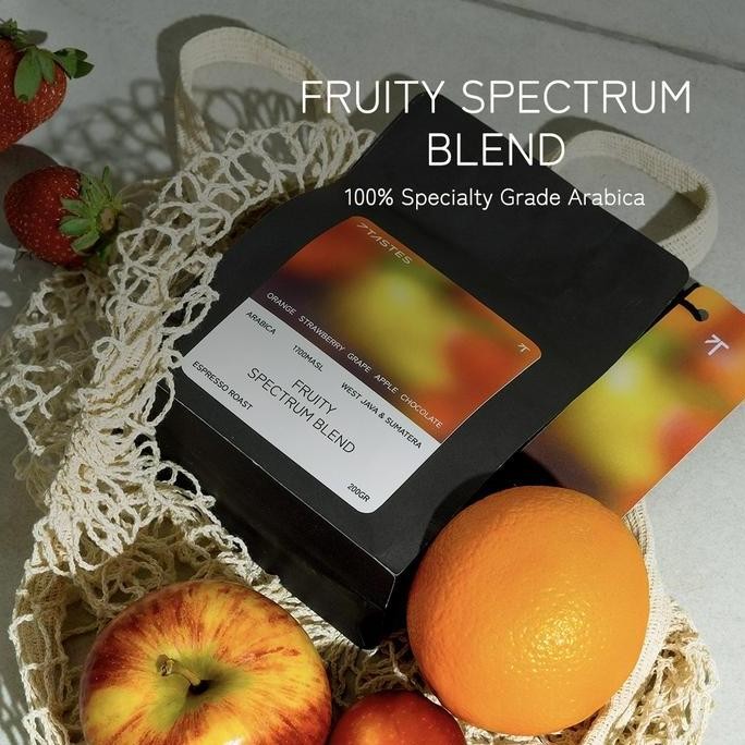 

Kopi Arabika Fruity Spectrum Blend 7 Tastes - Biji Kopi Arabica Specialty Coffee Blend Espresso Sumatera Floral Fruity Bubuk Kopi Kualitas Terbaik Harga Termurah
