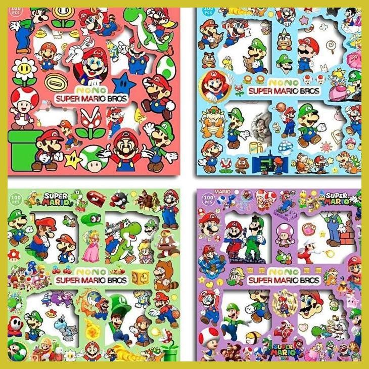 

(VIRAL PRODUK) STIKER SUPER MARIO BROS ISI 100 LEMBAR PACKING AMAN