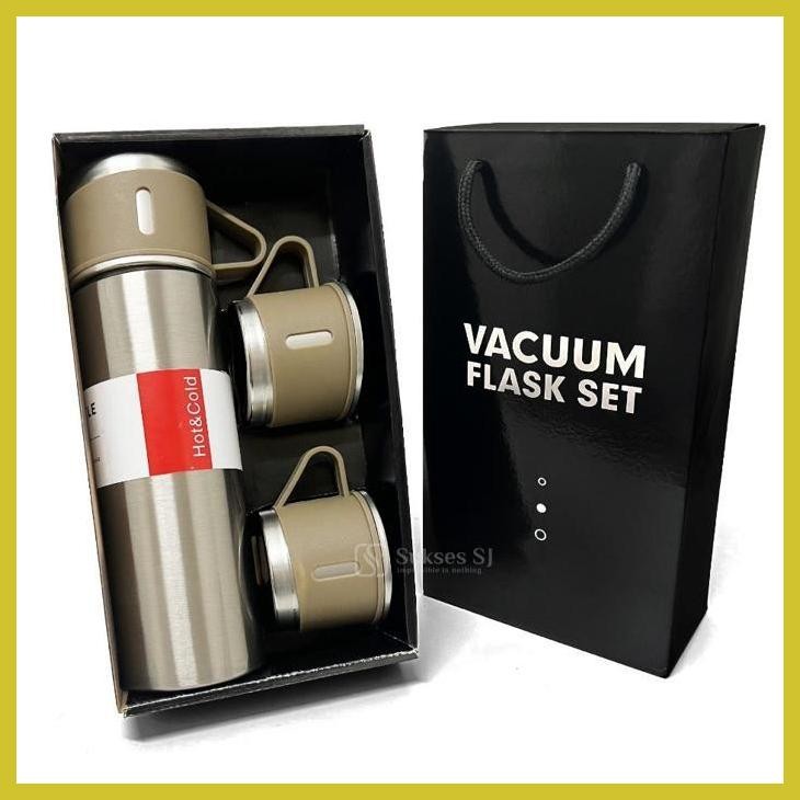 (VIRAL PRODUK) *L_  TERMOS VACUM FLASK GIFT BOX HAMPERS 500ML//TUMBLER BOTOL MINUM SET PACKING AMAN