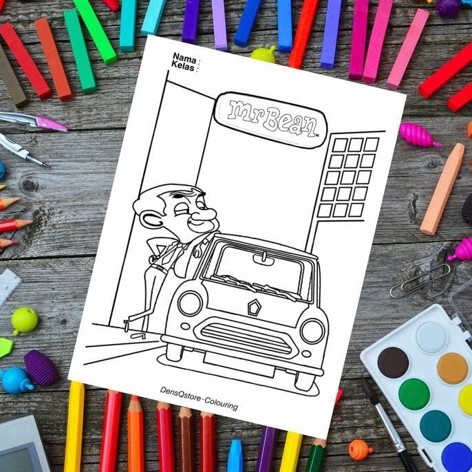 

Kertas Gambar Mewarnai/Colouring Anak Tema Mr. Bean - Kertas Bc