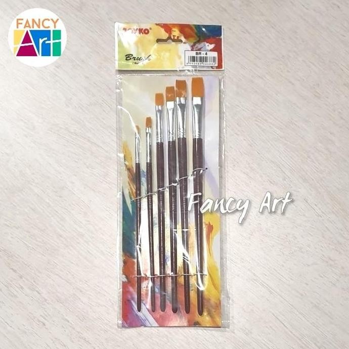 

Kuas Lukis / Flat Brush Set / Br-4 Joyko