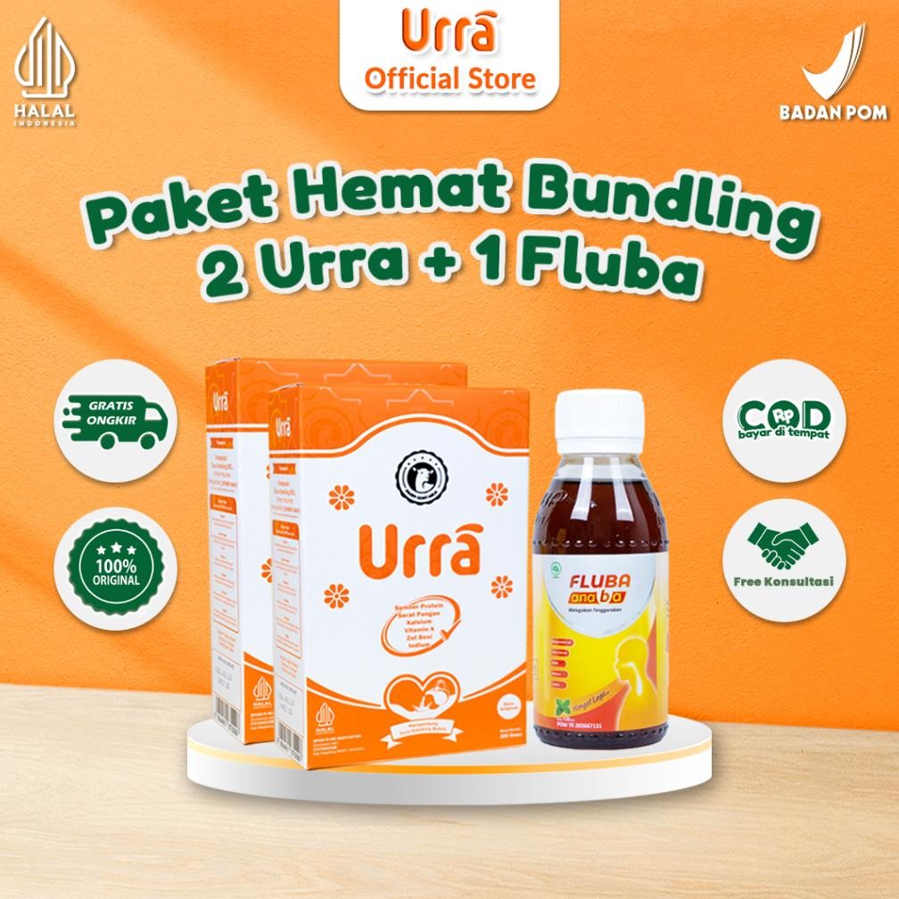 

NO_MORE [Paket Bundling] Urra Susu Kambing Saanen 2 Box dan Fluba Anaba Madu Herbal 1 Botol
