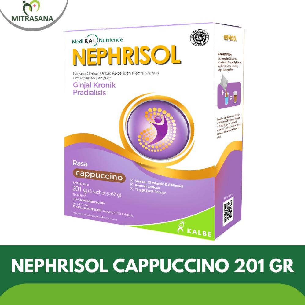 

NO_MORE Nephrisol Cappucino 201 gram - Nutrisi Rendah Protein Ginjal Kronik
