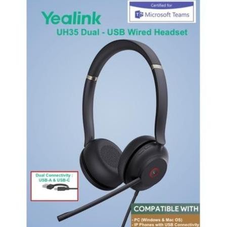Yealink Uh35 Dual - Wired Headset Usb-C/A