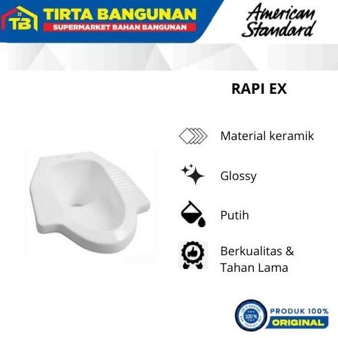 American Standard Rapi Ex Closet / Kloset / Toilet / Wc Jongkok White