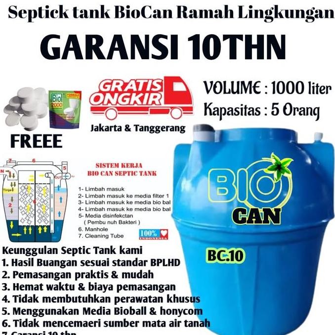 Septic Tank Bio Biotech Biotank Biofilter Sepiteng 1000 L