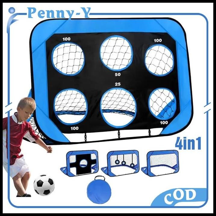 Gawang Sepak Bola Portable Latihan Sepakbola Gawang Bola Anak Gawang Lipat