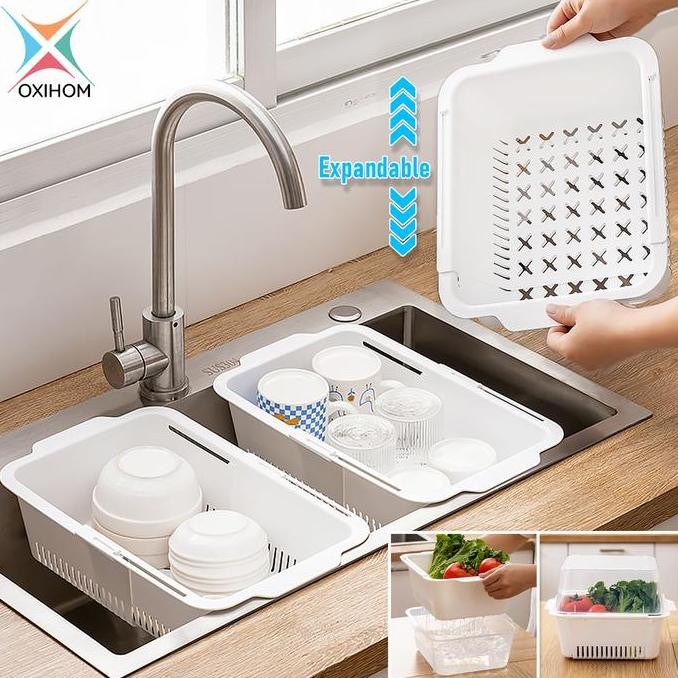 Sale Oxihom Rak Piring Wastafel Rak Piring Plastik Tempat Piring Pengering Piring Buah Rack