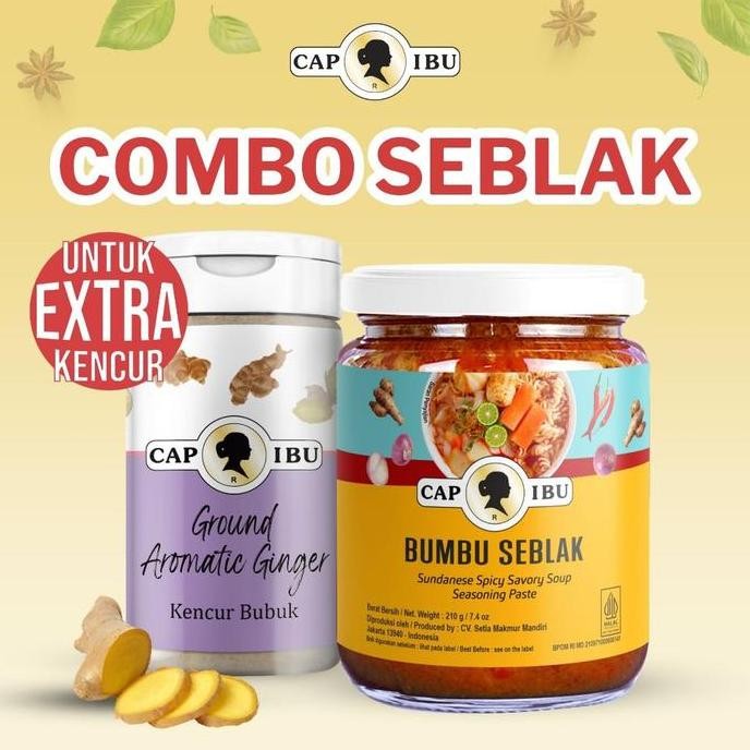 

[BUNDLING SEBLAK] CAP IBU Bumbu Seblak Bubuk Kencur dan Sambal Geprek BS