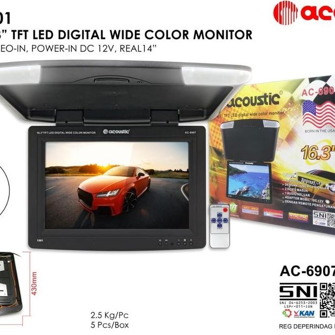 Termurah Tv Plafon Led Acoustic 16 Inch Bukan 15 Inc - Tv Roof Mobil Acoustic