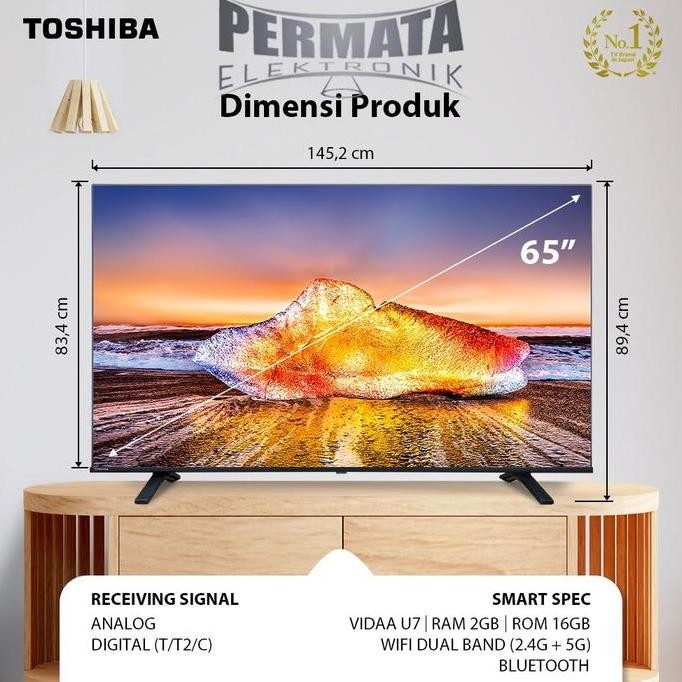 Toshiba TV 65" 4K Smart TV - Dolby Vision Atmos 65E330MP