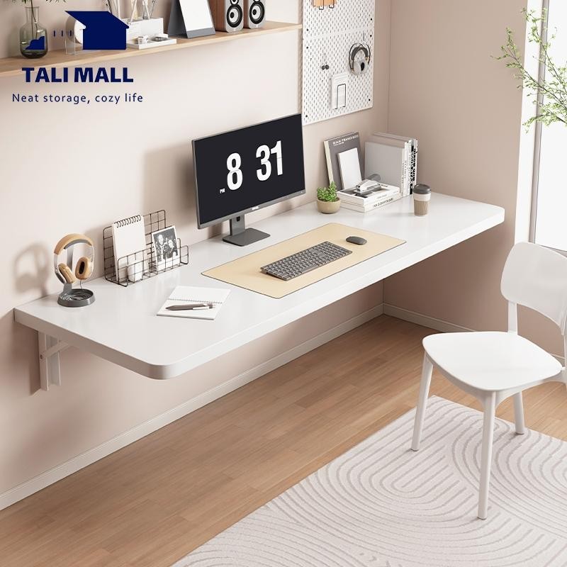 Meja Lipat Dinding Aesthetic Meja Belajar Minimalis Meja Lipat Dinding Portable Meja Komputer Kayu 8
