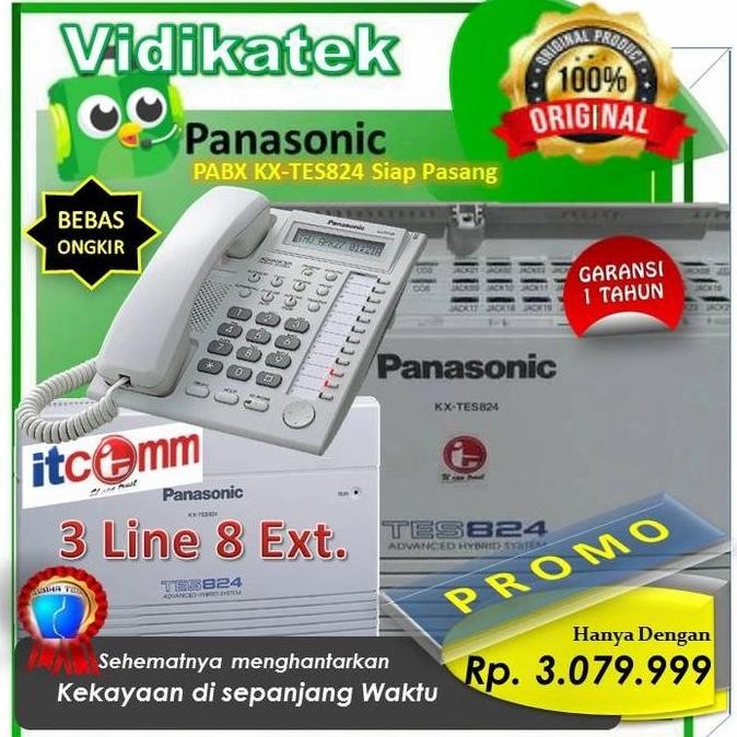 Pabx Panasonic Kapasitas 3Line 8Extension Komplit Setting
