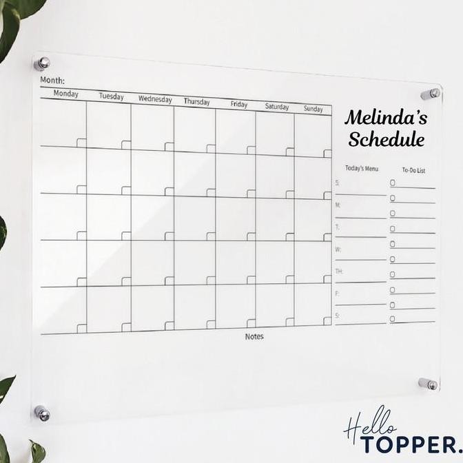 

Tersedia Papan Planner Akrilik Wall Calendar Jadwal Dinding Acrylic Schedule