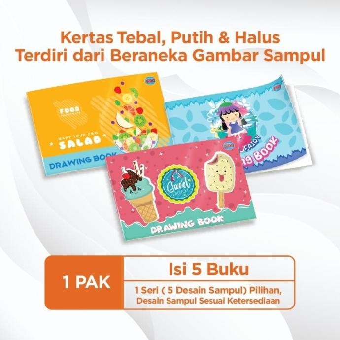 

Buku Gambar / Drawing Book A4 Sidu / Sinar Dunia 1 pak (isi 5 pcs buku) Nugi