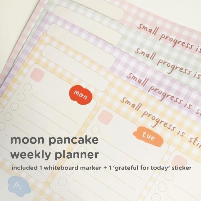 

Tersedia Moon Pancake Weekly Planner - Jadwal Mingguan Minimalis Planner Aesthetic
