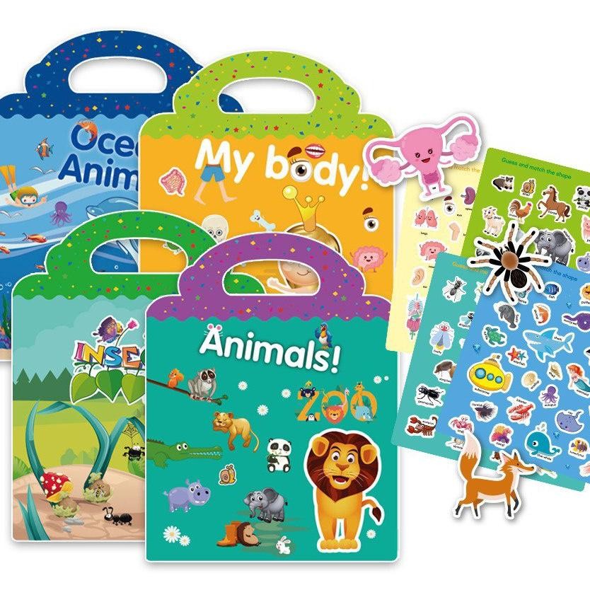 

Reusable First Sticker Book Mainan Buku Album Stiker Anak Tempel Ulang Nugi