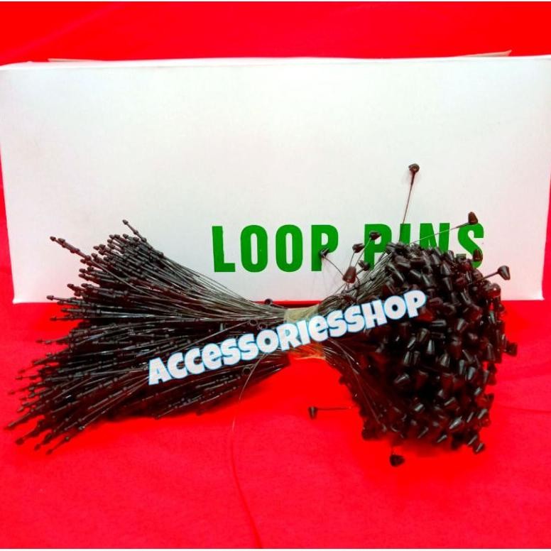 

Loop Pin Hitam Putih/Loog Pins - 1 Pak 5000Pcs Nugi
